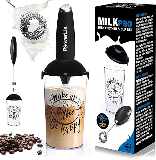 Amazon.com: Bundle - PowerLix Milk Frother Handheld Battery Operated