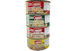 Maesri Thai Curry Paste - Taster Pack - 1 x Red Curry Paste, 1 x Green Curry Paste, 1 x Panang Curry Paste, 1 x Masaman Curry