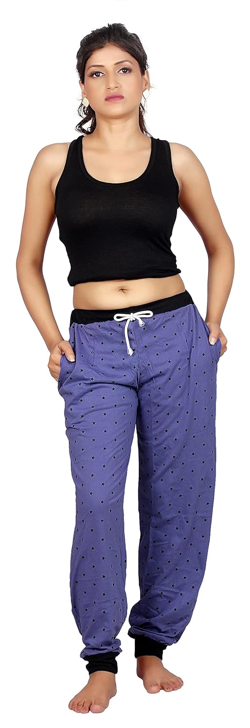 carrel cotton hosiery fabric women regular fit joggers track pant(agspl-3347)