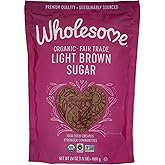 Wholesome Sweeteners 24-Ounce Organic Light Brown Sugar, Fair Trade, Non GMO, Gluten Free &amp; Vegan, Sugar for Baking and Glazing, 1 Pack