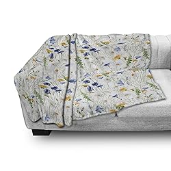 Ambesonne Flower Throw Blanket, Wild Flowers