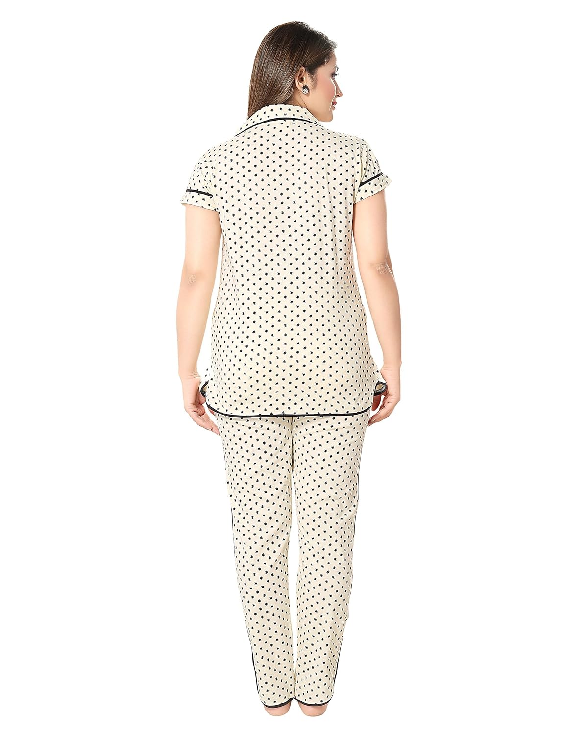 av2 women's cotton top and pyjama set (2707, beige)