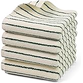 Jacquotha Striped Hand Towel Set of 4, Green Kitchen Towels for Guest & Family & Bathroom Decor, Super Absorbent and Lightweight, 14” x 29”