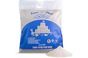 Sandpiper Multiuse Play Sand for Kids - 25 Lbs Indoor Outdoor Silica Sand for Sandbox, Craft Table, Sensory Bin Filler, & Building Beach Castles