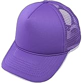 Trucker Hat Mesh Cap Solid Colors Lightweight with Adjustable Strap Small Braid