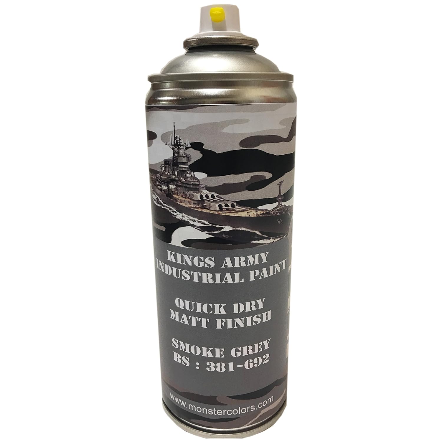 Kings Army Smoke Grey Bs 381692 Industrial Military Matt Spray Paint 400ml Military Vehicle