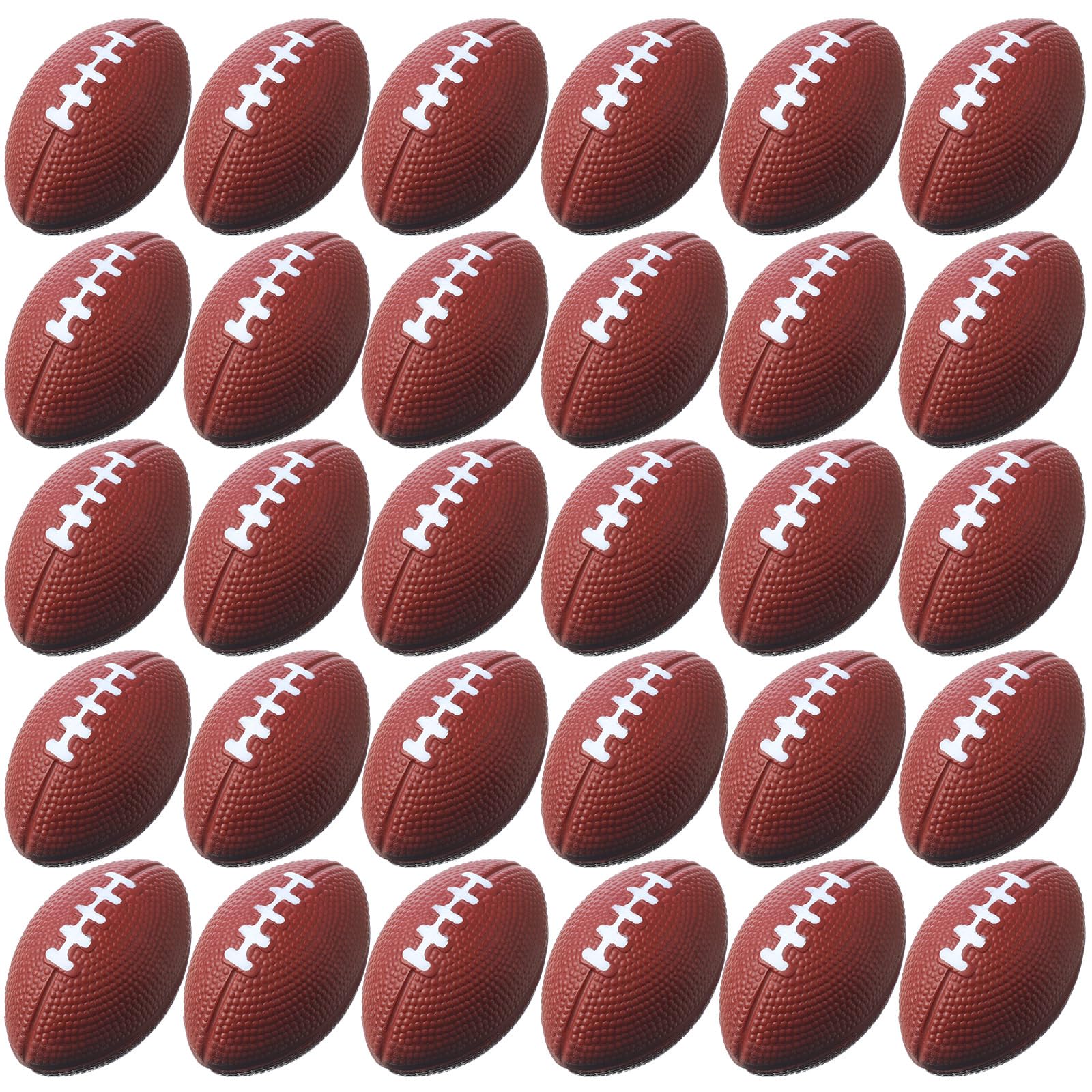 Photo 1 of Blulu 9pcs only  --- Mini Foam Football 2.17" Mini Football Party Favor Stress Ball Bulk Small Foam Sports Valentines Ball for Birthday Carnival Reward Party Bag Gift Filler(Dark Brown)
