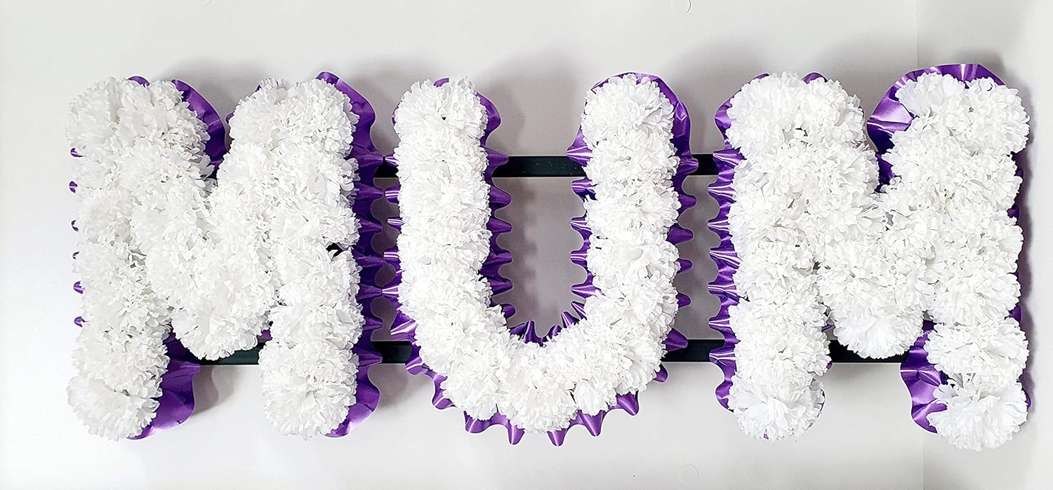 MUM Artificial Silk Funeral Flowers Name Letter Tribute Grave Amazon