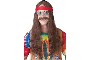 California Costumes Men's Hippie Man Wig and Moustache