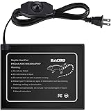 Zacro Reptile Heat Pad with Thermostat - Temperature Adjustable Under Tank Heater for 30-40gal Tank, Terrarium Heat Mat for T