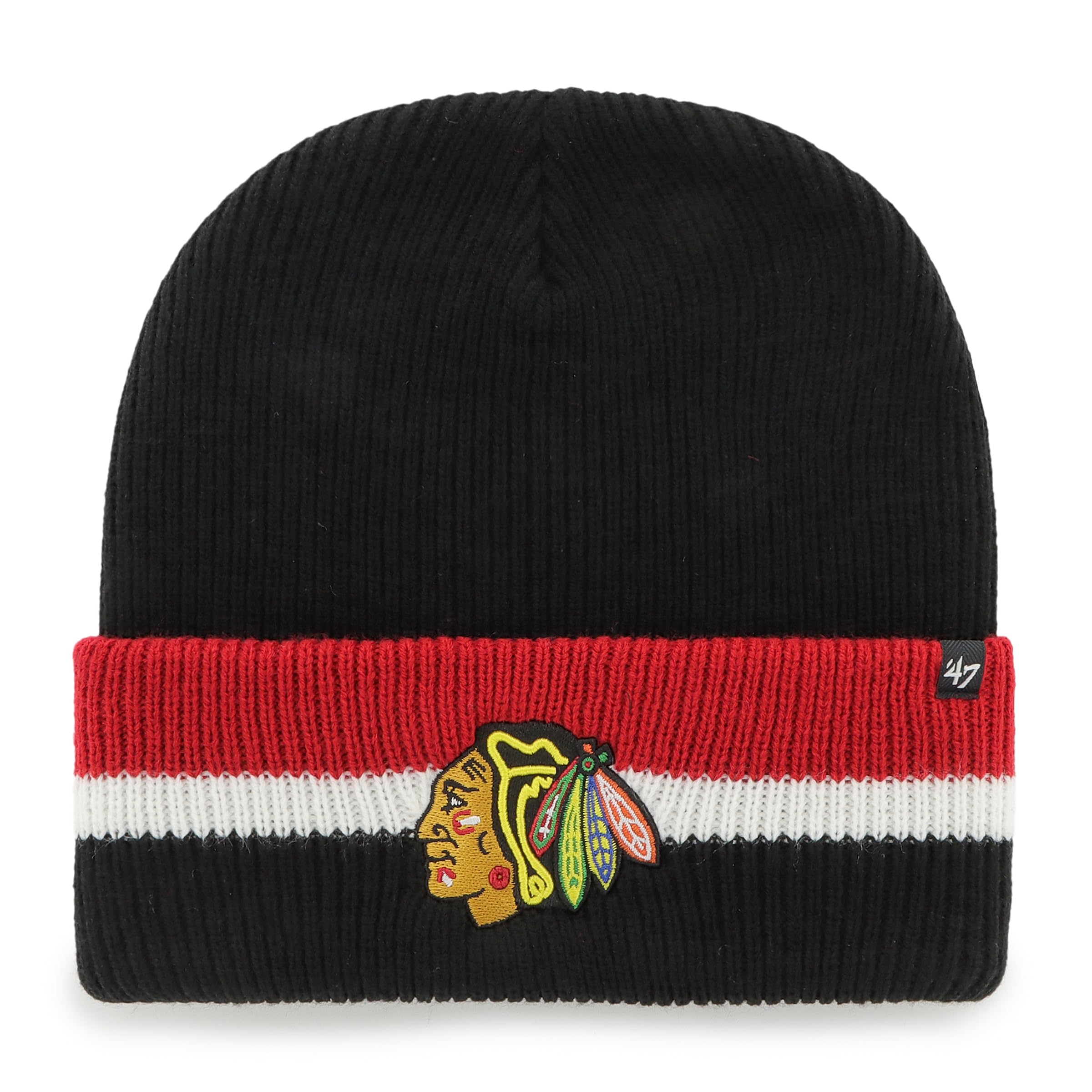 47 Brand Knit Beanie - Split Cuff Chicago Blackhawks