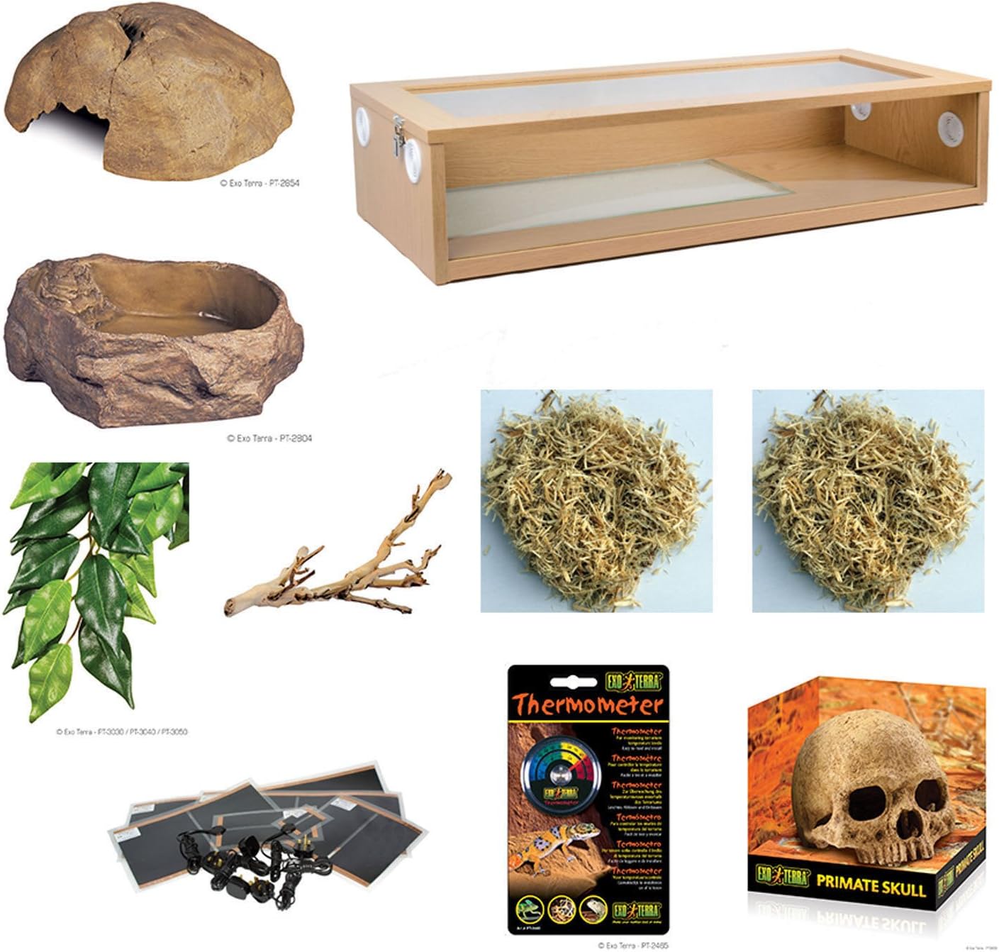 The Pet Express Corn Snake Starter Kit - Extra Large Oak Vivarium (36")
