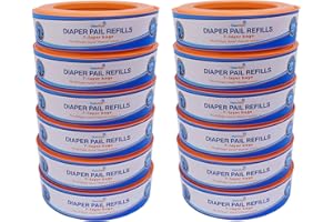 ChoiceRefill Compatible with Diaper Genie Pails, 12-Pack, 3840 count (12)