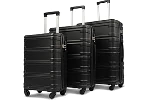 Merax 3 Piece Luggage set with TSA Lock, Lightweight and Expandable (only 24" 28") Suitcase with wheels