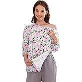 Deyeek Post Shoulder Surgery Shirts for Women Tear Away 3/4 Tops After Rotator Cuff Shirts Chemo Port Adaptive Clothing