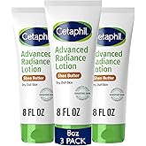 Cetaphil Body Lotion, Advanced Radiance Lotion with Shea Butter for Dry, Sensitive Skin, 8 oz Pack of 3, Fragrance Free, Hypoallergenic, Non-Comedogenic