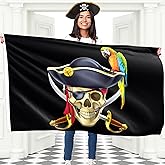 Pirate Flag – Jolly Roger Flag – 100Den polyester - Double Seam - 2 brass eyelets, large 5ft x 3ft