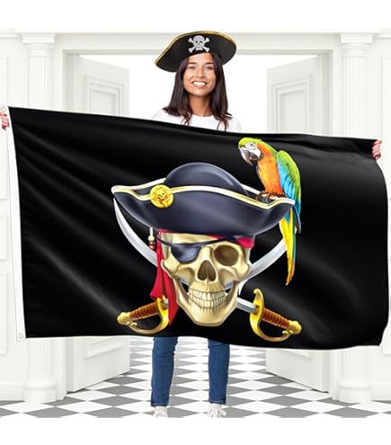Amazon.com : Masquita Pirate Flag 4x6FT,Pirate Ship Flag Cross