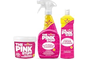 Stardrops The Pink Stuff Miracle Cleaning Bundle – Multi-Purpose Paste, Spray & Cream Cleaner (3-Pack) – Tough on Stains, Gentle on Surfaces