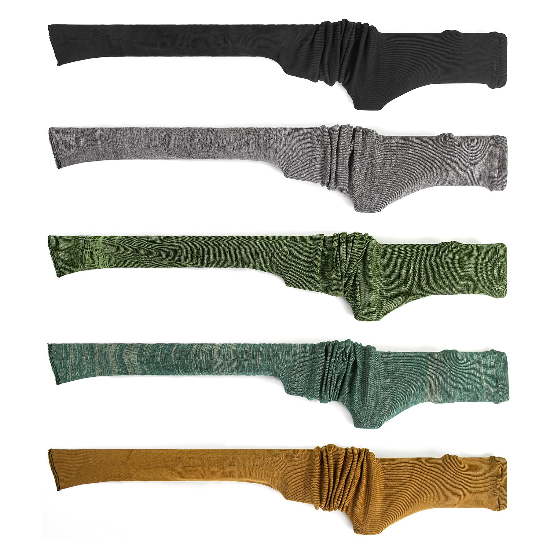 Photo 1 of GUGULUZA Extra-Thick Gun Socks for Rifle, 5-Pack 54" Silicone-Treated Knit Rifles Sock Sleeve for Storage, Anti-Rust, Mixed Color (54'' x 4'', 5 Pack)
