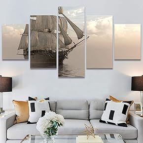 SIGNWIN 5 Panel Canvas Wall Art Modern Art...