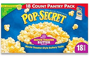 Pop Secret Popcorn, Movie Theater Butter, 3.0 Ounce Microwave Bags, 18 Count Box
