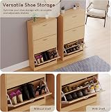 Vida Designs Pine Shoe Cabinet 3-Drawers Space-Saving Hallway Storage view 4