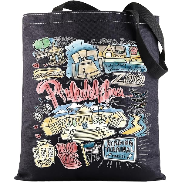 Philadelphia Stadtkarte Kosmetiktasche – Reise-Souvenir, Wasserdicht & Geräumig Für Make-up & Kleinkram