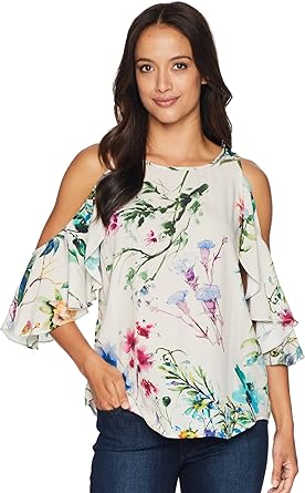 karen kane ruffle sleeve top