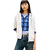 Tommy Jeans womens Medium Weight Zip Up Hoodie With Printed Logo and Drawstring