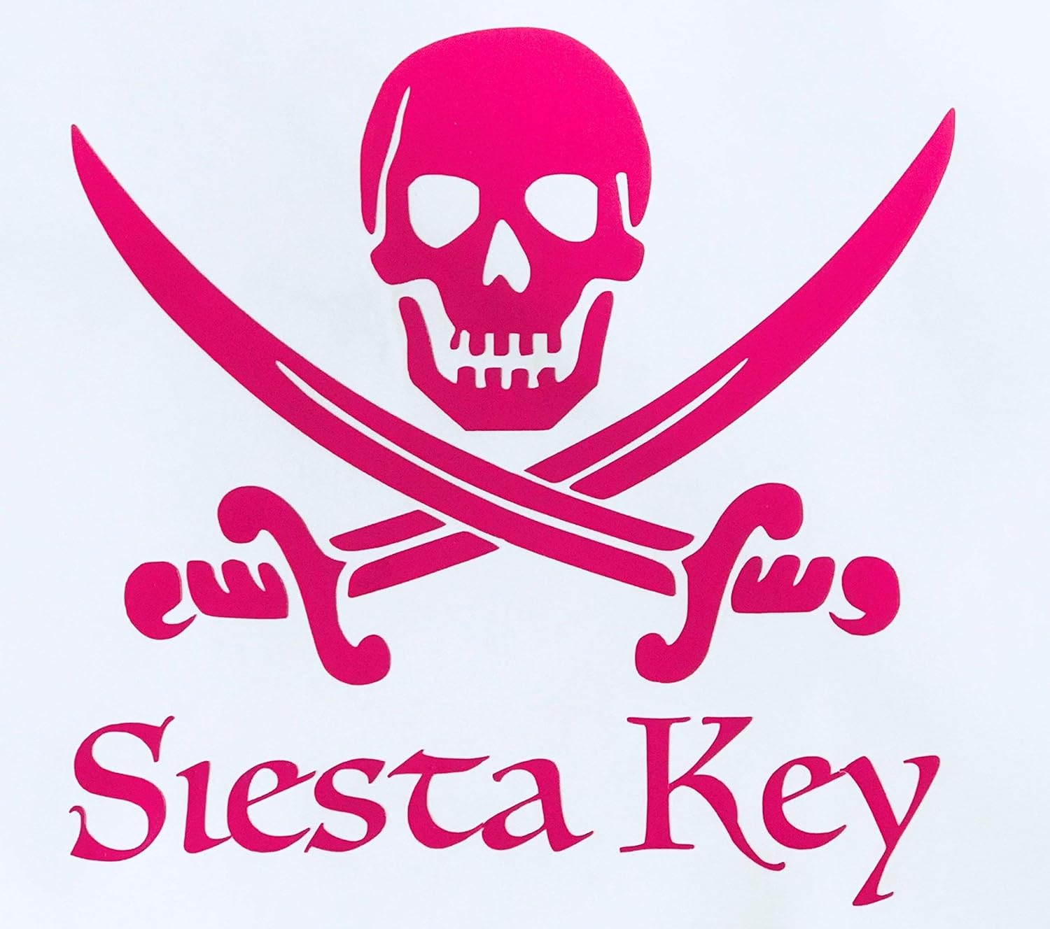 Siesta Key Florida Vinyl Pirate Decal Bumper Sticker Handmade