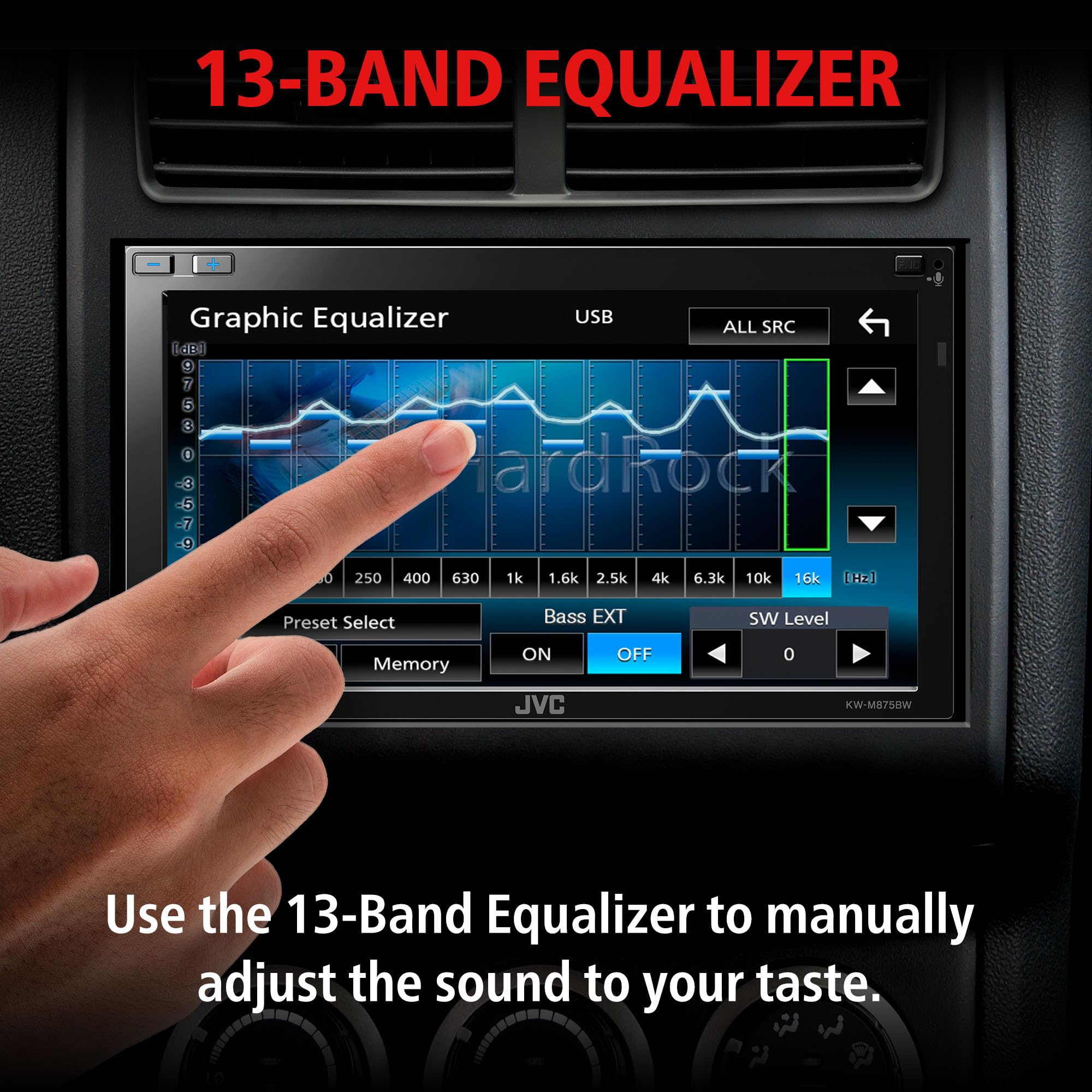 JVC KW-V960BW Built in Wi-Fi for Wireless CarPlay Android Auto, CD/DVD 6.8