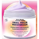 Zen Dew Moon Milk Snail Mucin Moisturizer Gel Cream (3.52 oz) Korean Snail Mucin Serum Cream that Replenishes Moisture & Leaves Skin Brighter, Plumper, Soothed & Smooth