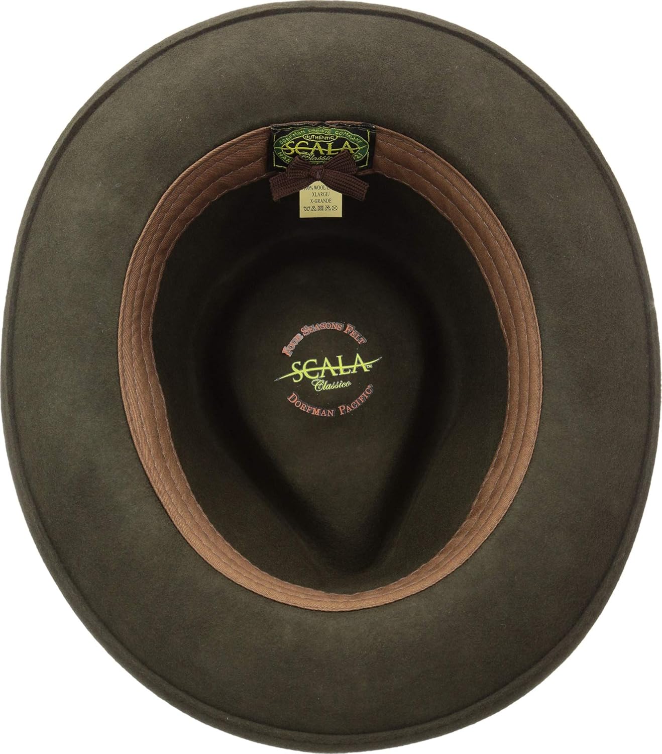 Scala Classico Men's Crushable Wool Felt Fedora at  Men’s Clothing store
