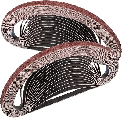 STEBRUAM Sanding Belt 9 x 533 mm 60 Grit 30 Pieces