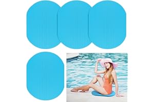 whumsdog Pool Seats for Edge of Pool, 19x14 Inch Soft Oval Foam Poolside Seating Mat Seat Cushion, Portable Poolside Cushions for Side of Pool, Poolside Pad (4 Pack)