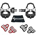 Favero Assioma Uno Pedal Based Cycling Power Meter with Extra Cleats and Wearable4U Cleaning Cloth Bundle