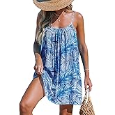 CUPSHE Women's Spaghetti Strap Swimsuit Cover Ups Sleeveless Beach Swim Basic Tshirt Dress