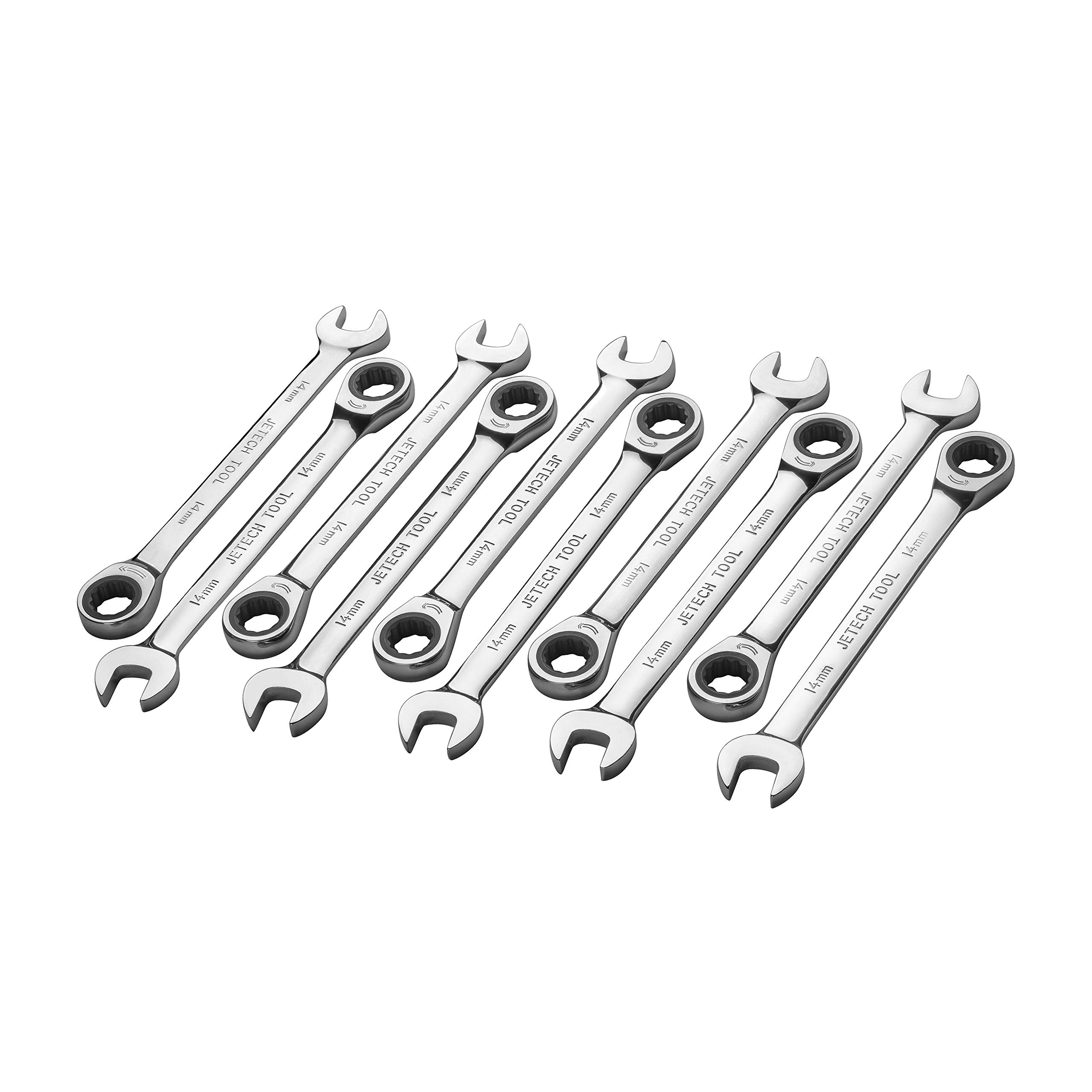 14Mm Ratcheting Combination Wrench Industrial Grade Gear Spanners With 12Point Design, 72-Tooth Ratchet, Made With Forged And Heat-Treated Cr-V SteelChrome Plating, Metric