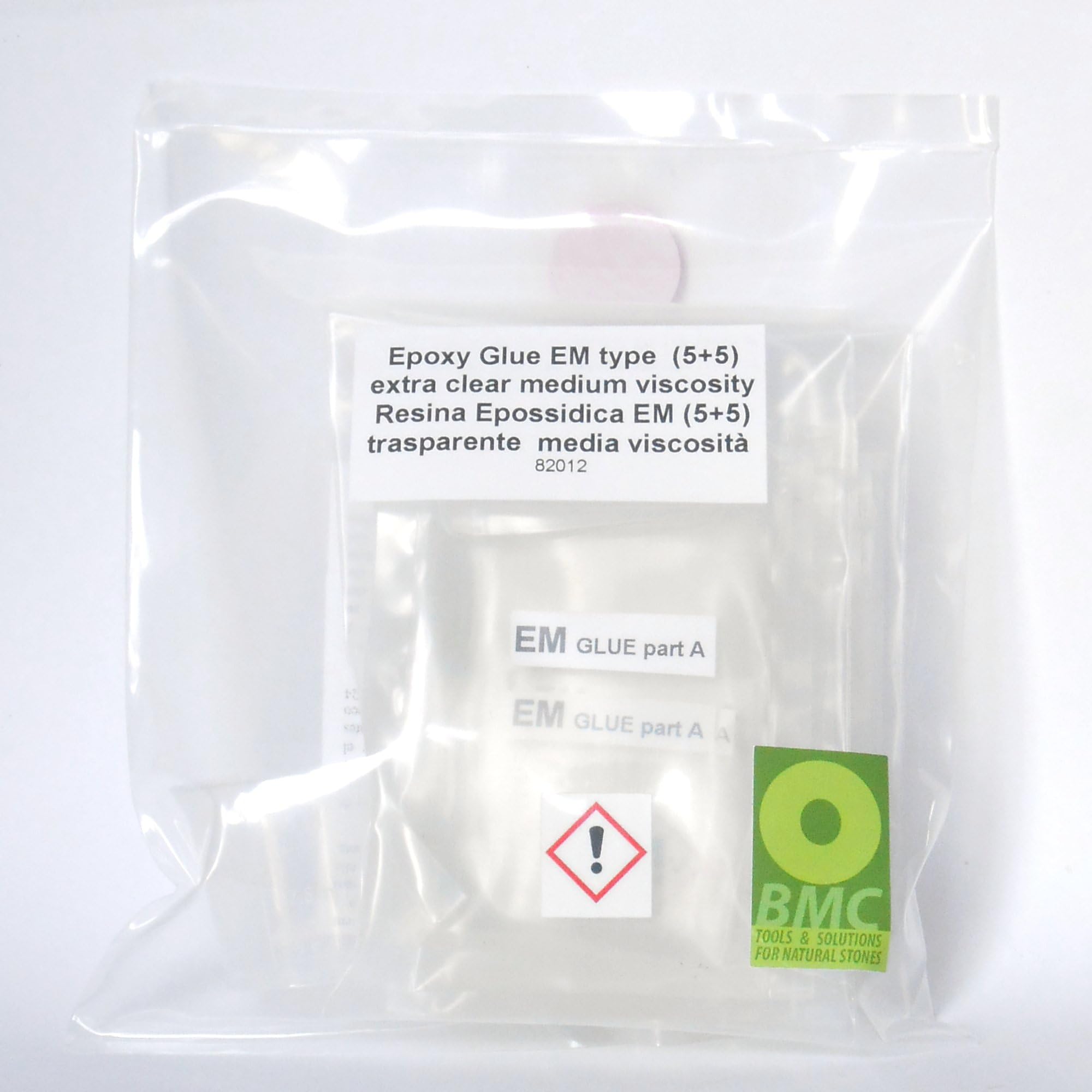 Super Transparent Resin EM-Type Single-Dose Medium Viscosity 5+5 Tubes Two Component A+B for Marble and Granite