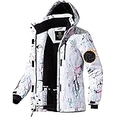 FREE SOLDIER Women's Waterproof Ski Snow Jacket Fleece Lined Warm Winter Rain Jacket with Hood Fully Taped Seams