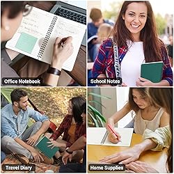 EUSOAR Hardcover Spiral Lined Notebook, A5 6 Pack