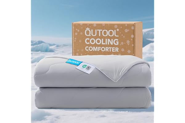 Cooling Blankets for Hot Sleepers, Cooling Comforter for Night Sweats Full/Queen Size,Double-Sided Smooth Cold Blanket Q-Max>