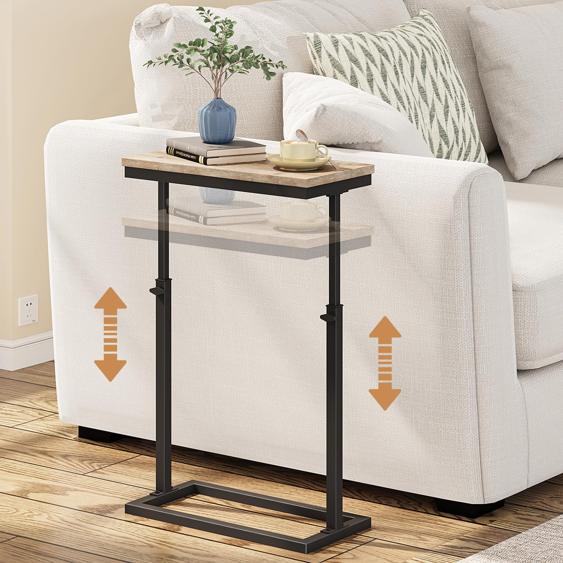 Photo 1 of **MISSED PARTS**
TUTOTAK End Table, Side Table, Tall Couch Table, Sofa Table, Living Room, Bed Room, Greige TB01BG083