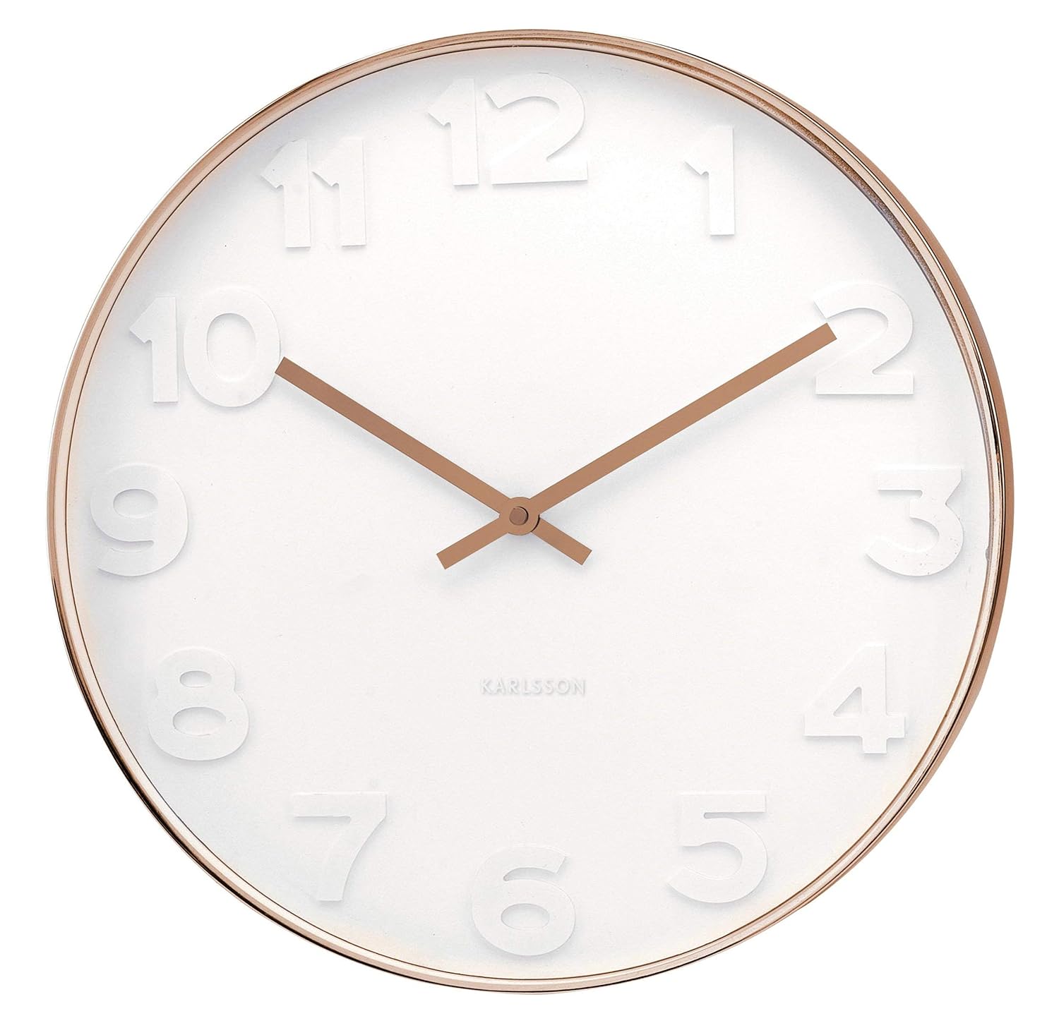 Karlsson Wall Clock Mr. White Numbers, Copper case Amazon.co.uk