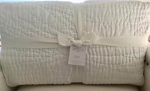 Amazon Com Pottery Barn Belgian Flax Linen Handcrafted Quilt Full