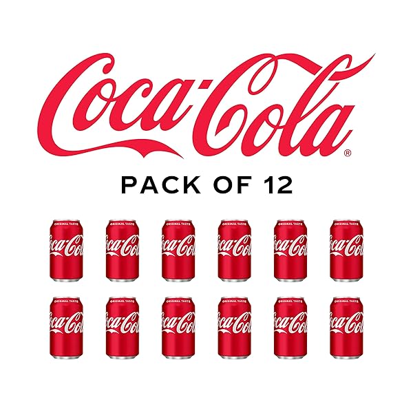 COCA-COLA FRIDGE PACK SODA SOFT DRINK, 12 FL OZ CANS, 12 PACK – CLASSIC COLA SODA CANS