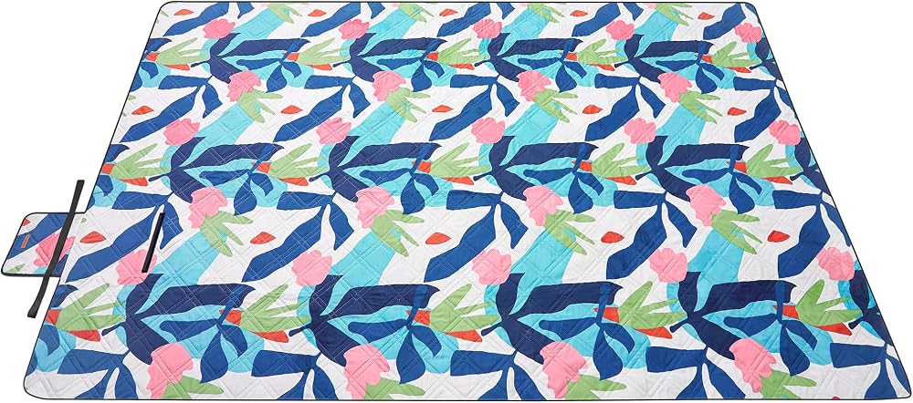 SONGMICS Picnic Blanket 300 x 200 cm Waterproof Foldable Fern GCM002Q03