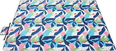 SONGMICS Picnic Blanket 300 x 200 cm Waterproof Foldable Fern GCM002Q03