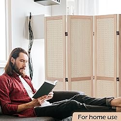 Haddockway 4 Panel Pegboard Display 5 Ft Folding